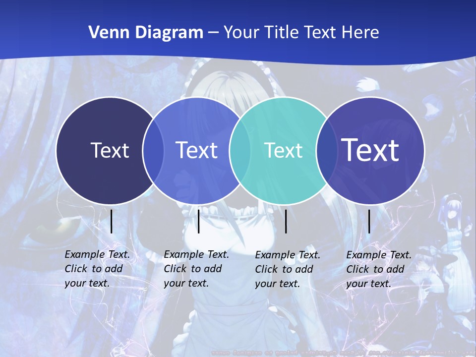 A Girl With Long Hair Standing In Front Of A Blue Background PowerPoint Template