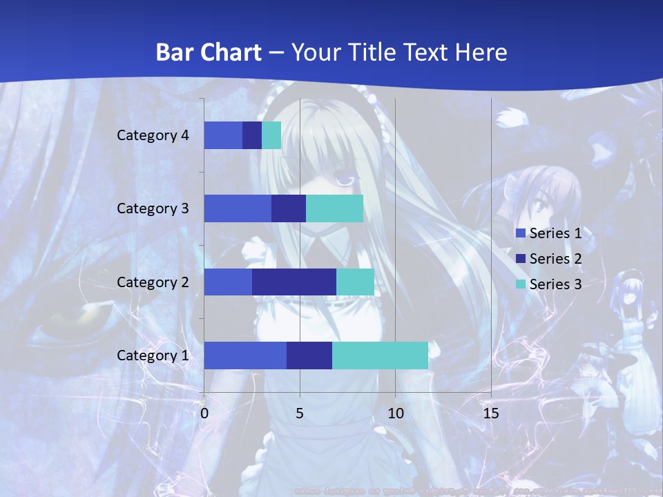 A Girl With Long Hair Standing In Front Of A Blue Background PowerPoint Template