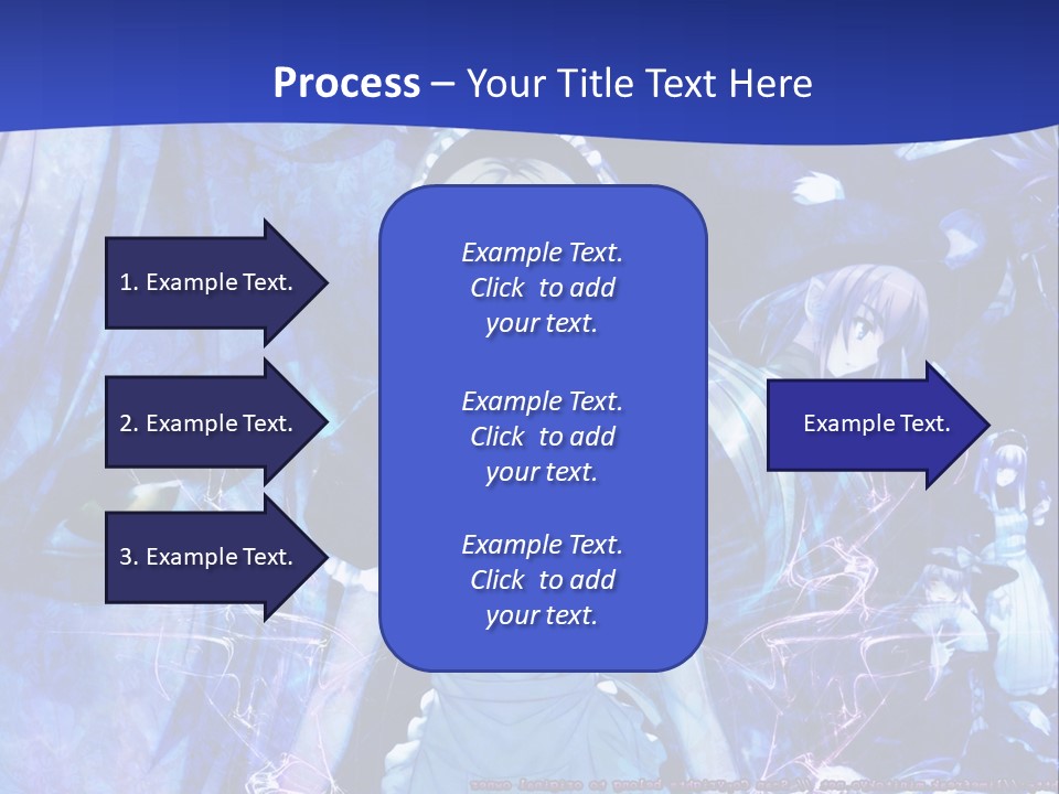 A Girl With Long Hair Standing In Front Of A Blue Background PowerPoint Template