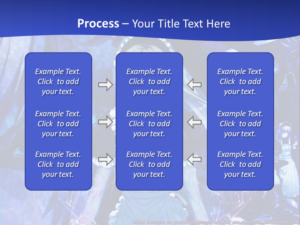 A Girl With Long Hair Standing In Front Of A Blue Background PowerPoint Template