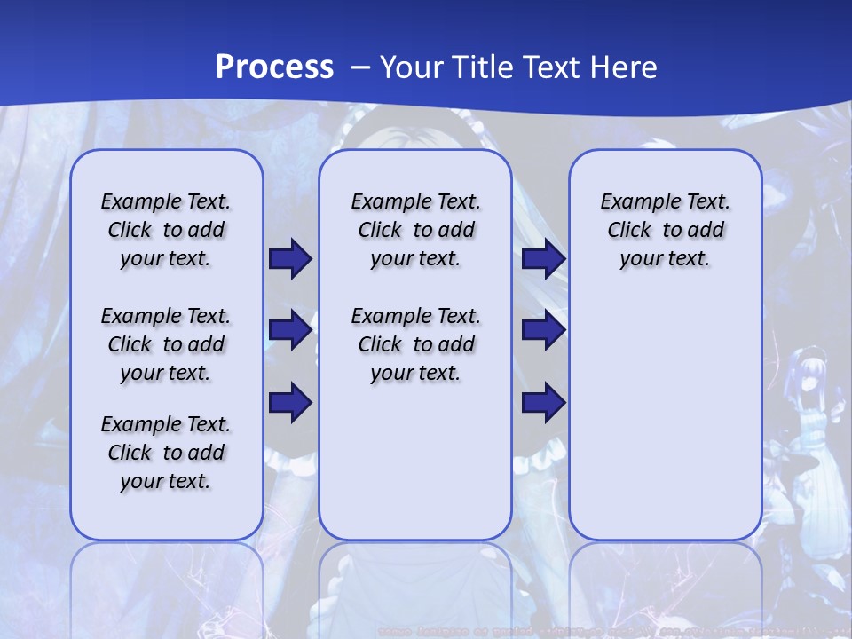 A Girl With Long Hair Standing In Front Of A Blue Background PowerPoint Template