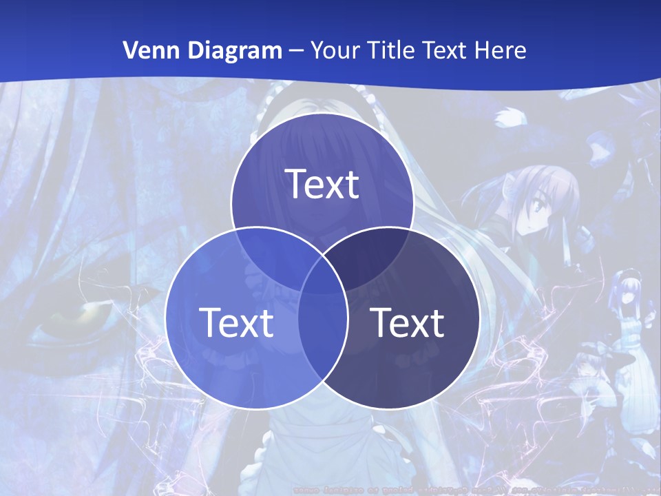 A Girl With Long Hair Standing In Front Of A Blue Background PowerPoint Template