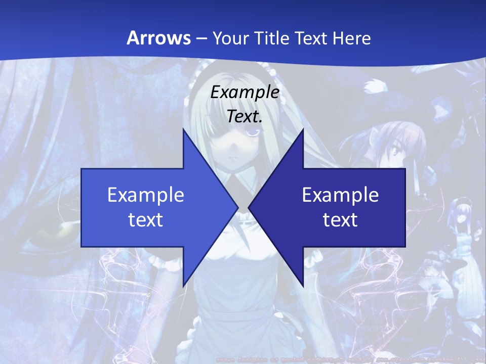 A Girl With Long Hair Standing In Front Of A Blue Background PowerPoint Template