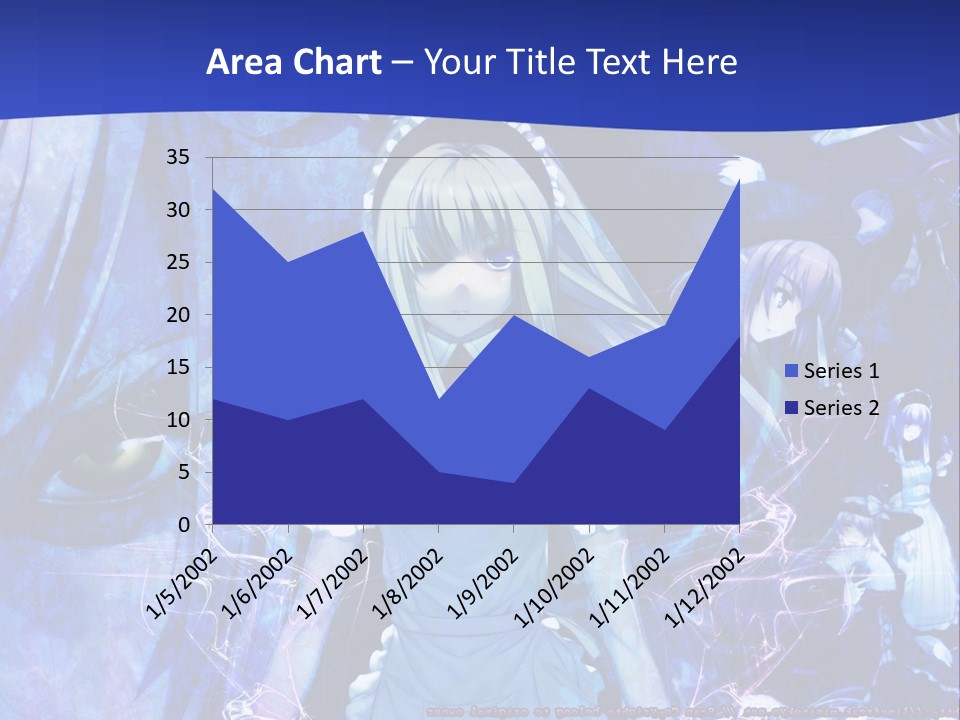 A Girl With Long Hair Standing In Front Of A Blue Background PowerPoint Template