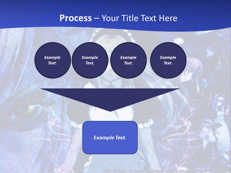 A Girl With Long Hair Standing In Front Of A Blue Background PowerPoint Template