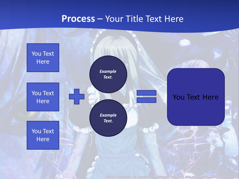A Girl With Long Hair Standing In Front Of A Blue Background PowerPoint Template