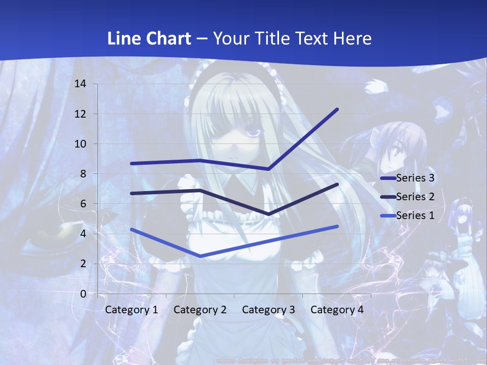 A Girl With Long Hair Standing In Front Of A Blue Background PowerPoint Template
