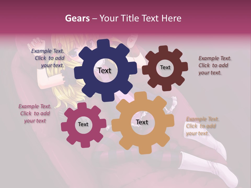 A Girl Sitting In A Chair With A Remote Control In Her Hand PowerPoint Template