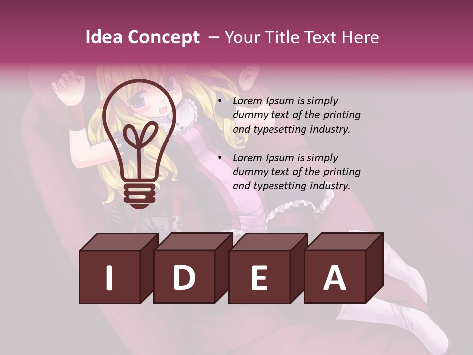 A Girl Sitting In A Chair With A Remote Control In Her Hand PowerPoint Template