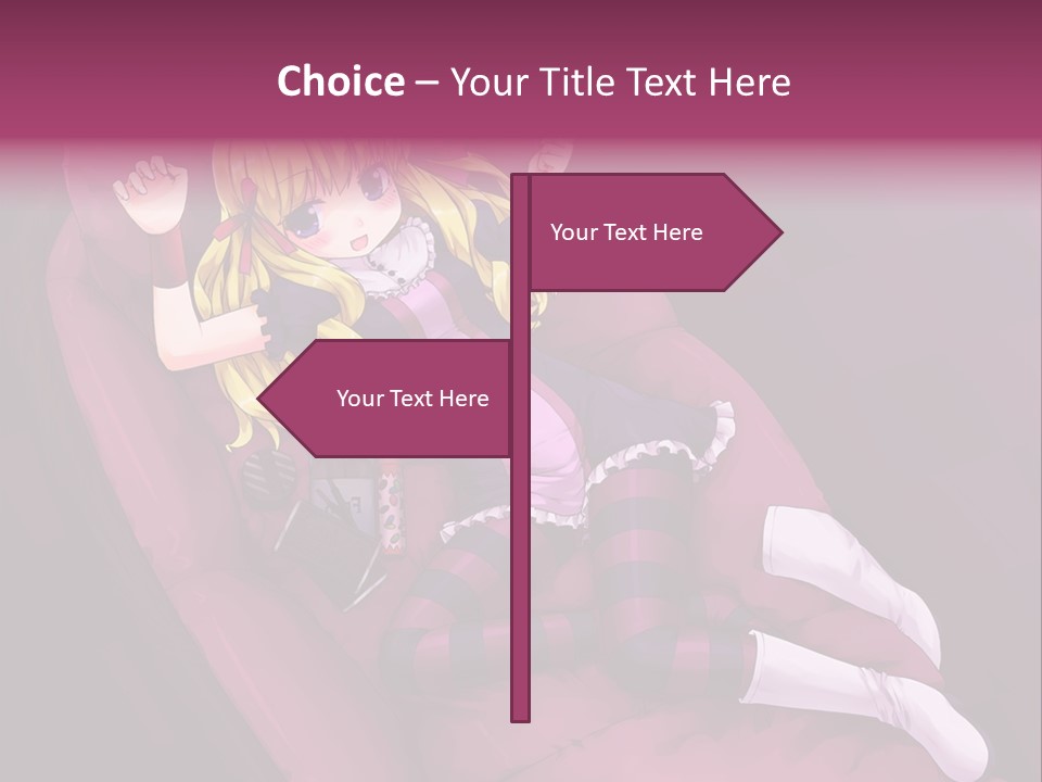 A Girl Sitting In A Chair With A Remote Control In Her Hand PowerPoint Template
