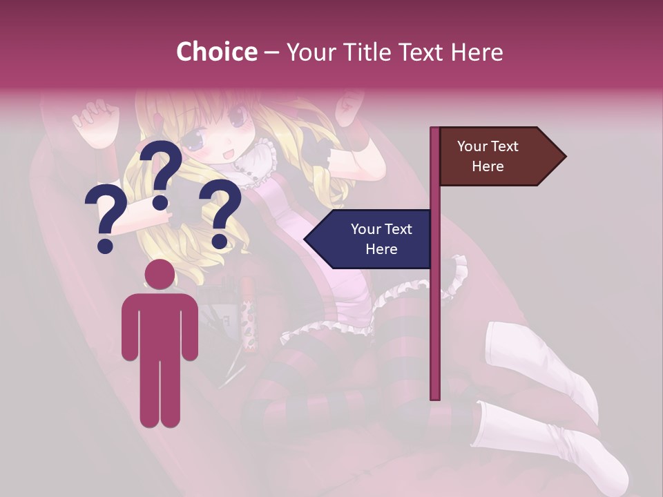 A Girl Sitting In A Chair With A Remote Control In Her Hand PowerPoint Template