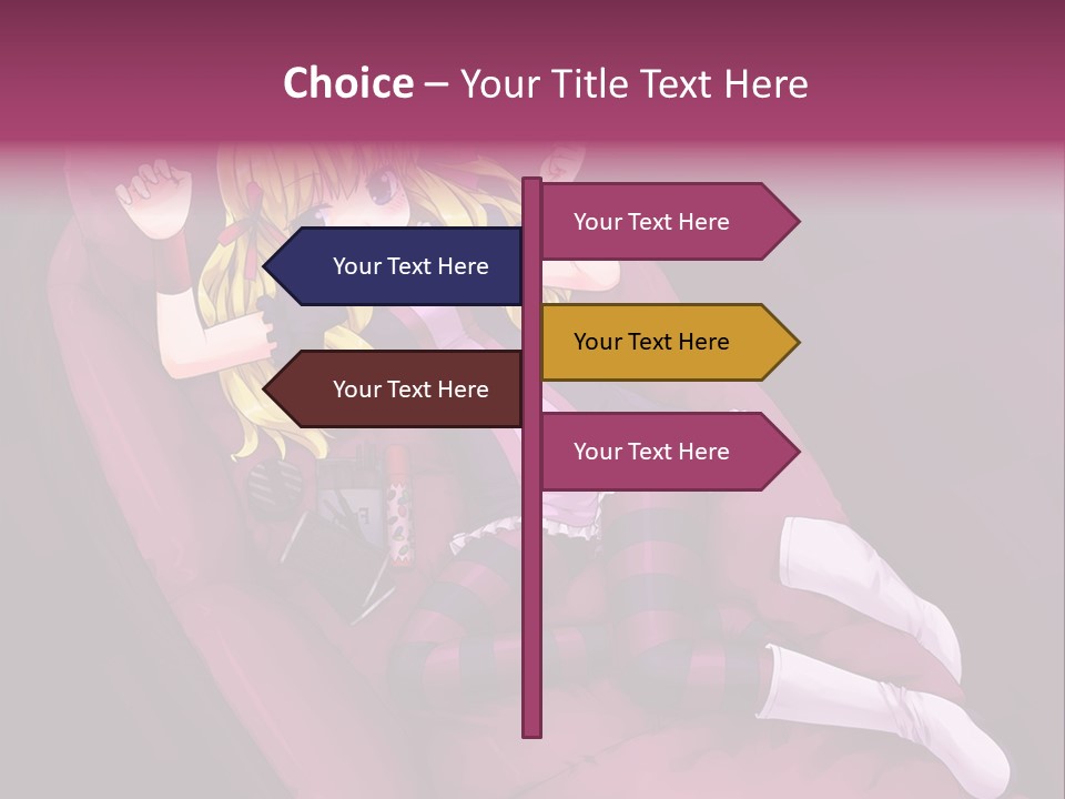 A Girl Sitting In A Chair With A Remote Control In Her Hand PowerPoint Template