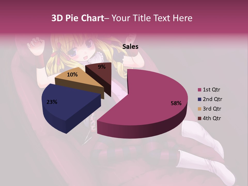 A Girl Sitting In A Chair With A Remote Control In Her Hand PowerPoint Template