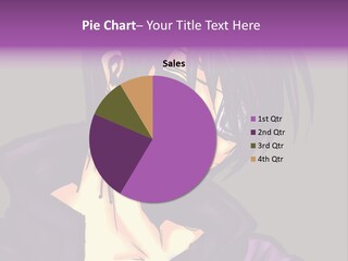 A Anime Character With Purple Hair And Glasses PowerPoint Template