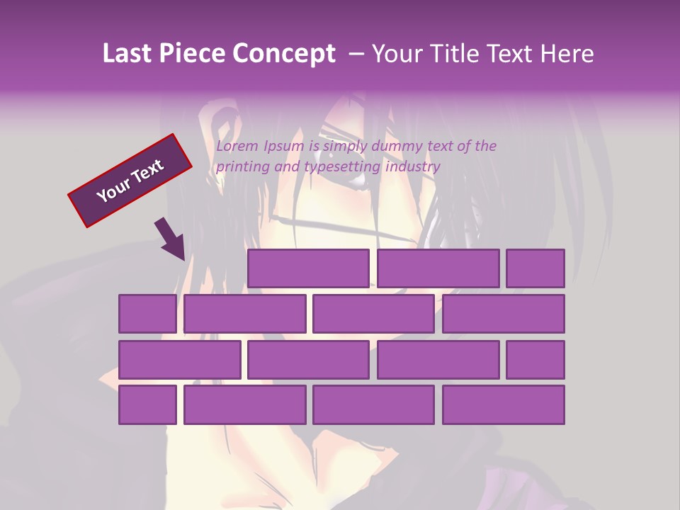 A Anime Character With Purple Hair And Glasses PowerPoint Template