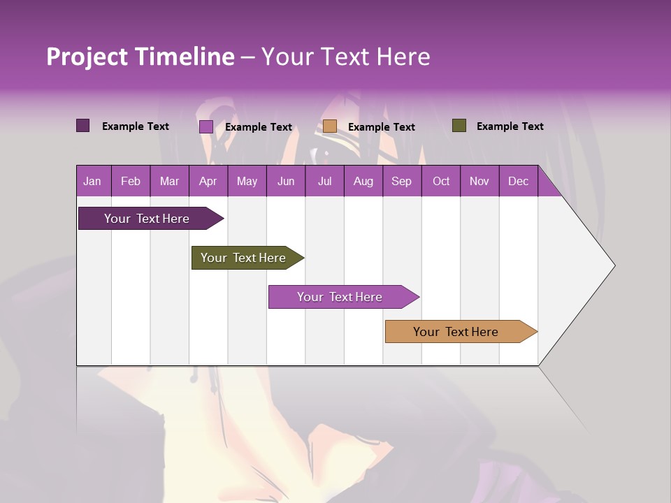 A Anime Character With Purple Hair And Glasses PowerPoint Template