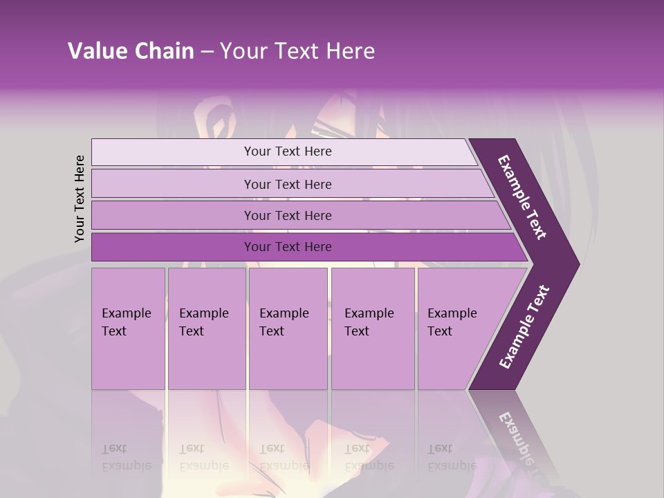 A Anime Character With Purple Hair And Glasses PowerPoint Template