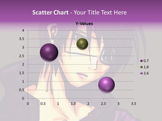 A Anime Character With Purple Hair And Glasses PowerPoint Template