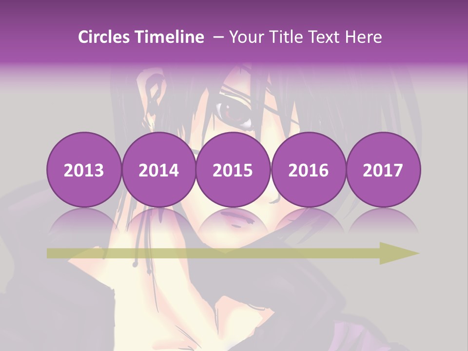 A Anime Character With Purple Hair And Glasses PowerPoint Template
