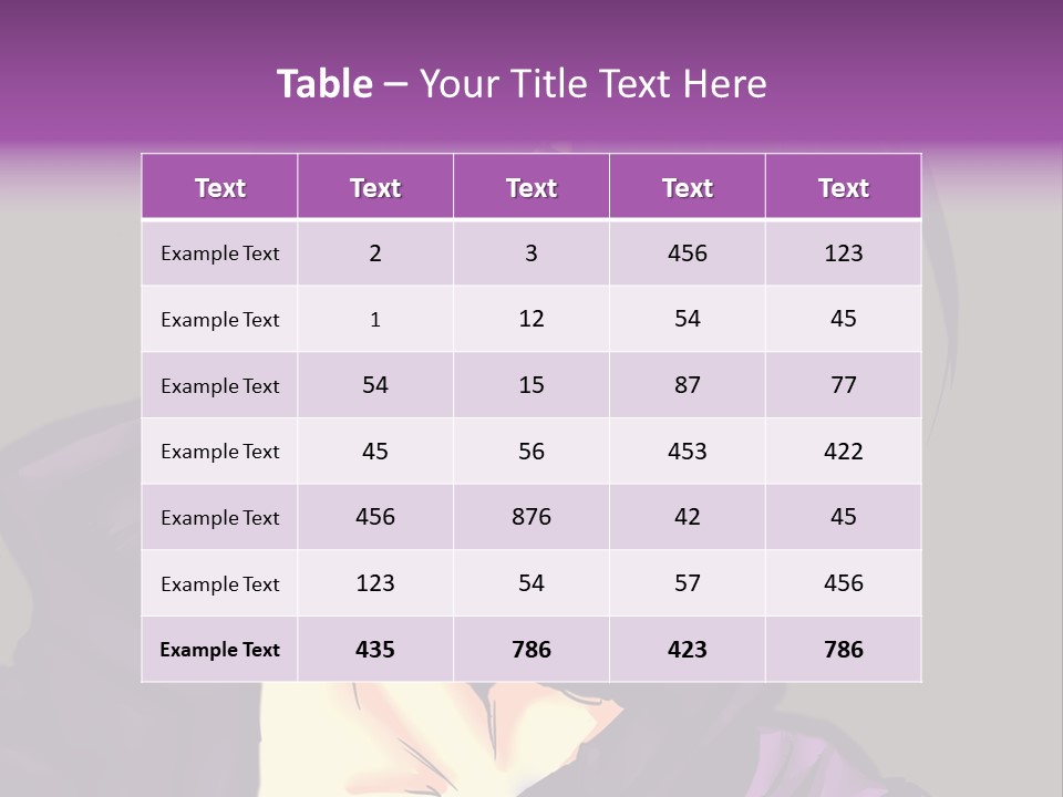 A Anime Character With Purple Hair And Glasses PowerPoint Template