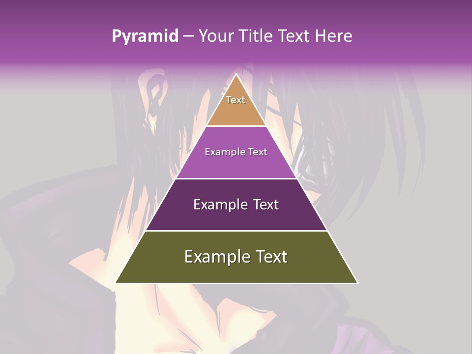 A Anime Character With Purple Hair And Glasses PowerPoint Template