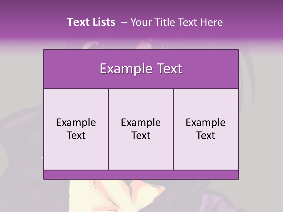 A Anime Character With Purple Hair And Glasses PowerPoint Template