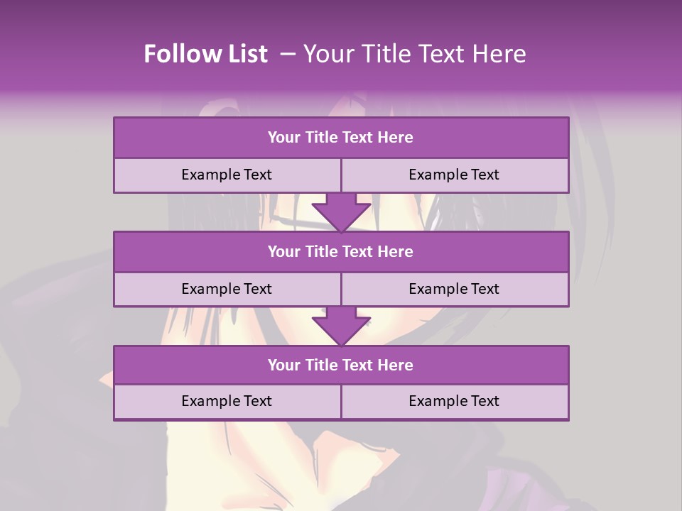 A Anime Character With Purple Hair And Glasses PowerPoint Template