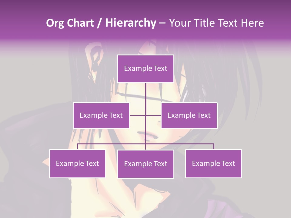 A Anime Character With Purple Hair And Glasses PowerPoint Template