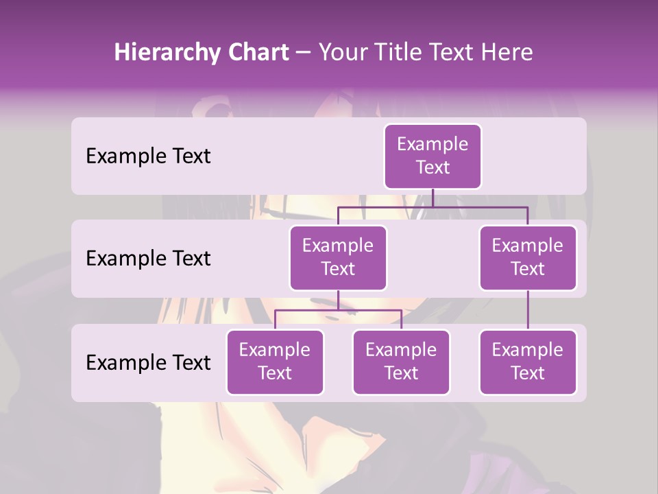 A Anime Character With Purple Hair And Glasses PowerPoint Template
