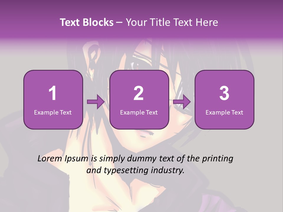 A Anime Character With Purple Hair And Glasses PowerPoint Template