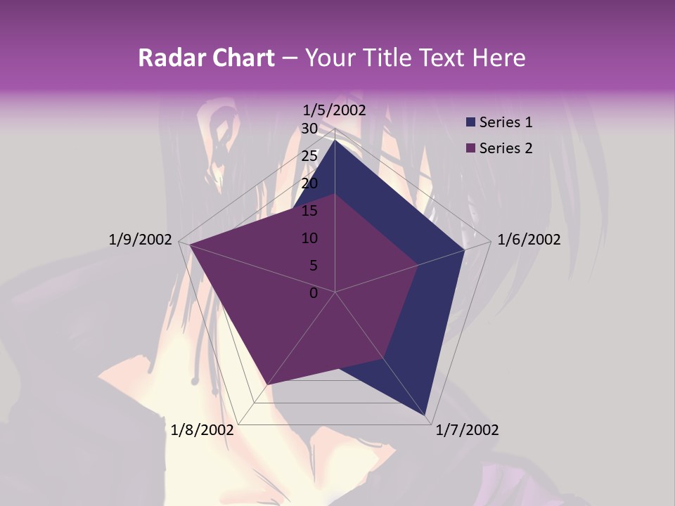 A Anime Character With Purple Hair And Glasses PowerPoint Template