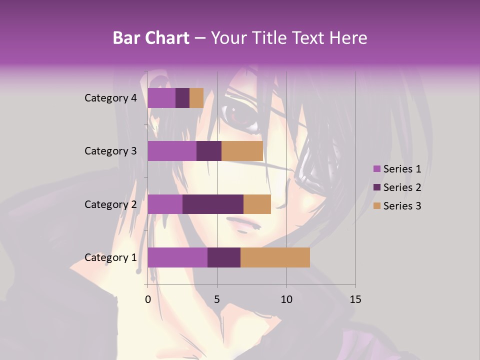 A Anime Character With Purple Hair And Glasses PowerPoint Template