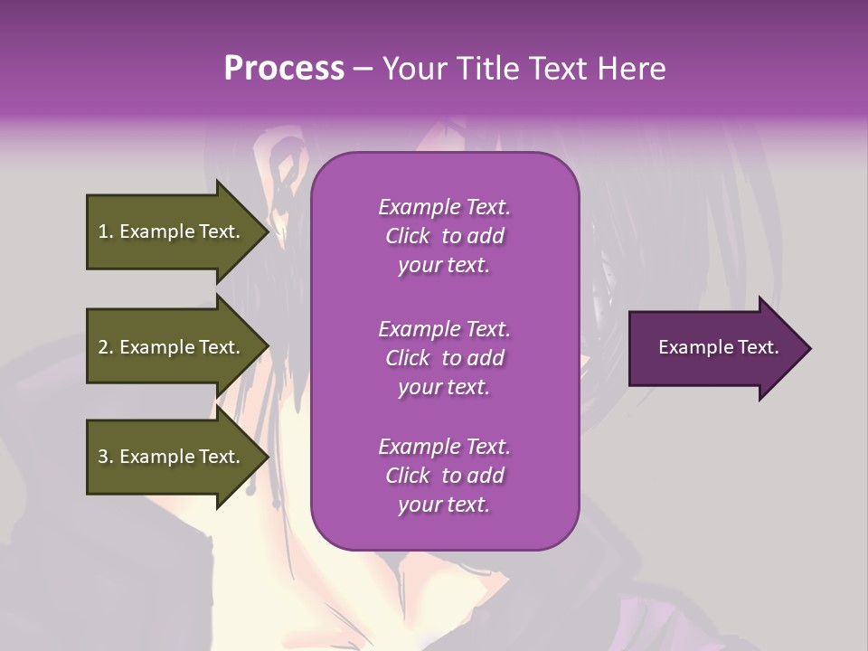 A Anime Character With Purple Hair And Glasses PowerPoint Template