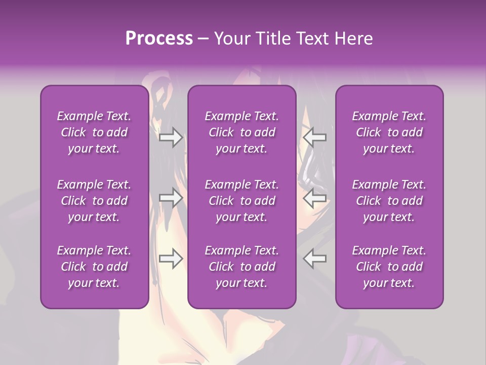 A Anime Character With Purple Hair And Glasses PowerPoint Template