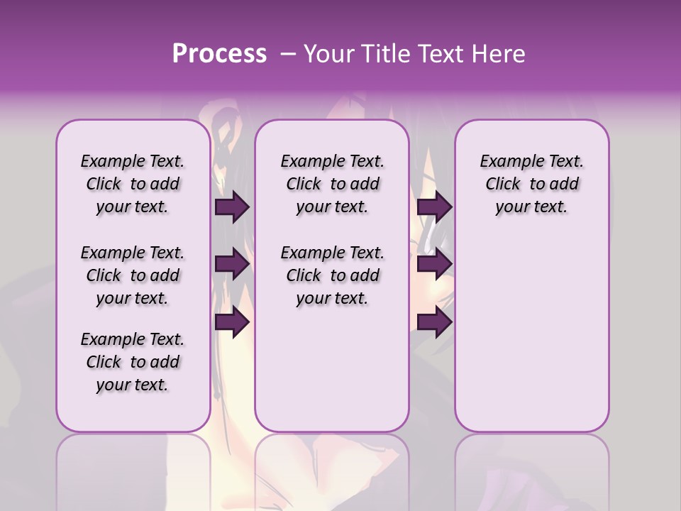 A Anime Character With Purple Hair And Glasses PowerPoint Template