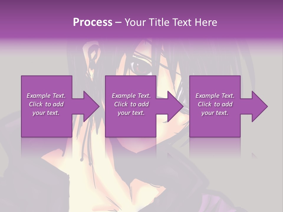A Anime Character With Purple Hair And Glasses PowerPoint Template
