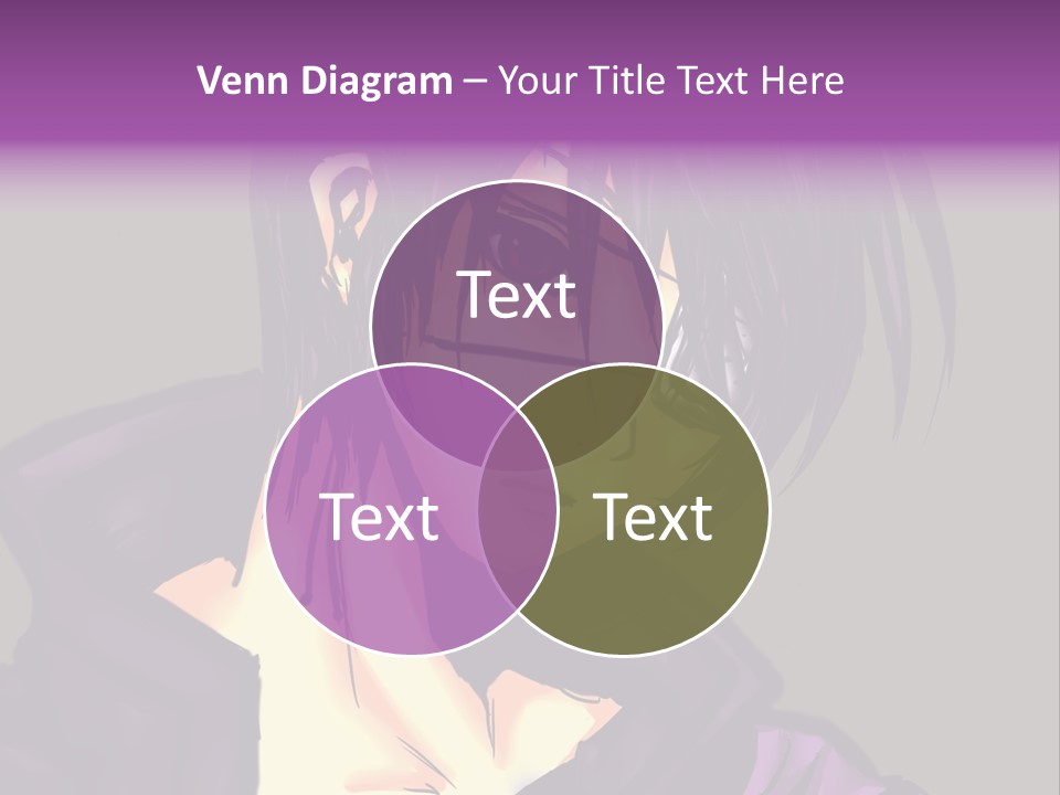 A Anime Character With Purple Hair And Glasses PowerPoint Template