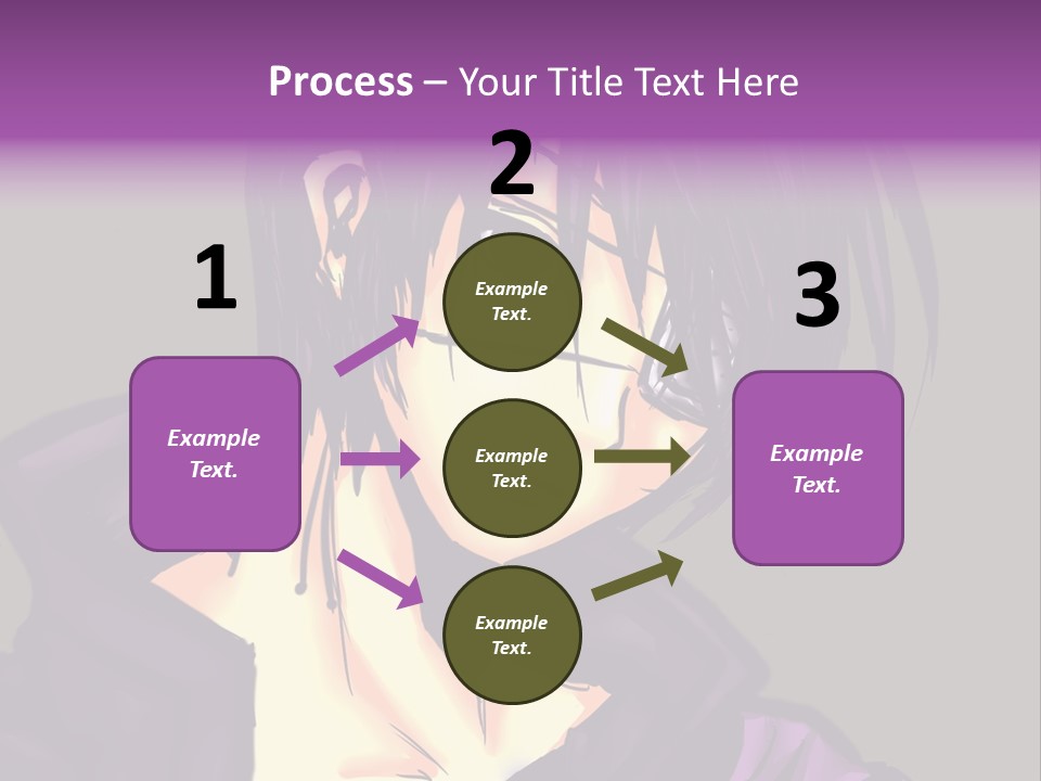 A Anime Character With Purple Hair And Glasses PowerPoint Template