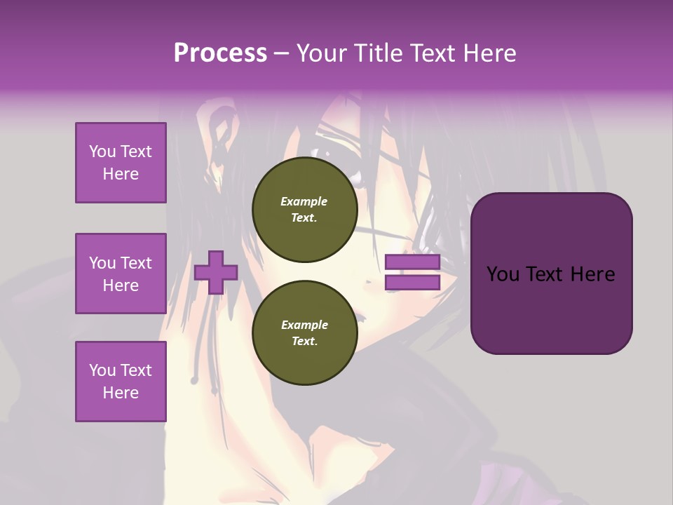 A Anime Character With Purple Hair And Glasses PowerPoint Template