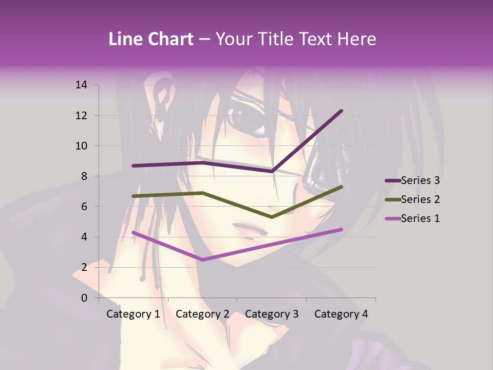 A Anime Character With Purple Hair And Glasses PowerPoint Template