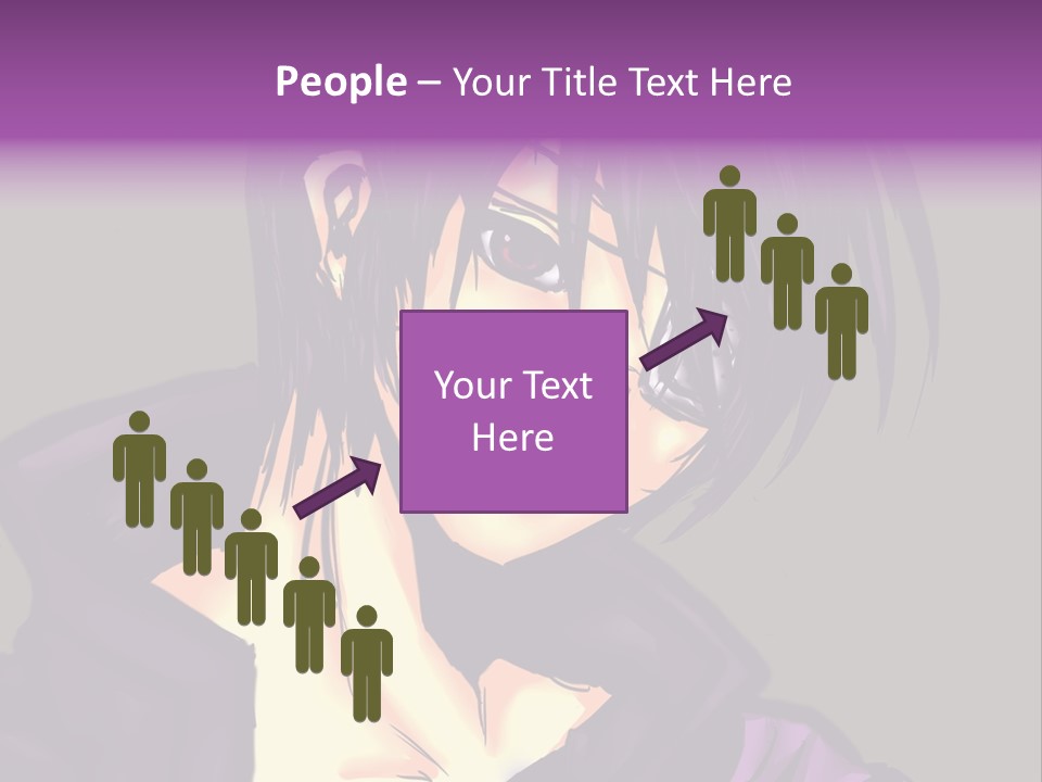 A Anime Character With Purple Hair And Glasses PowerPoint Template
