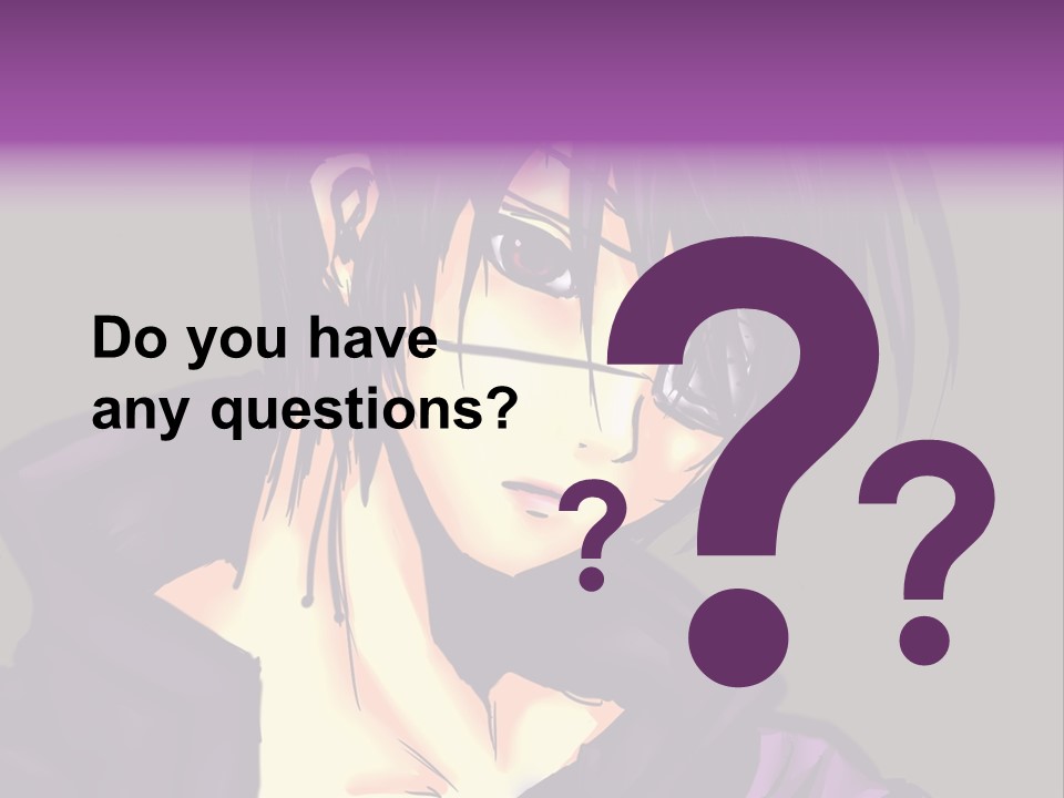 A Anime Character With Purple Hair And Glasses PowerPoint Template