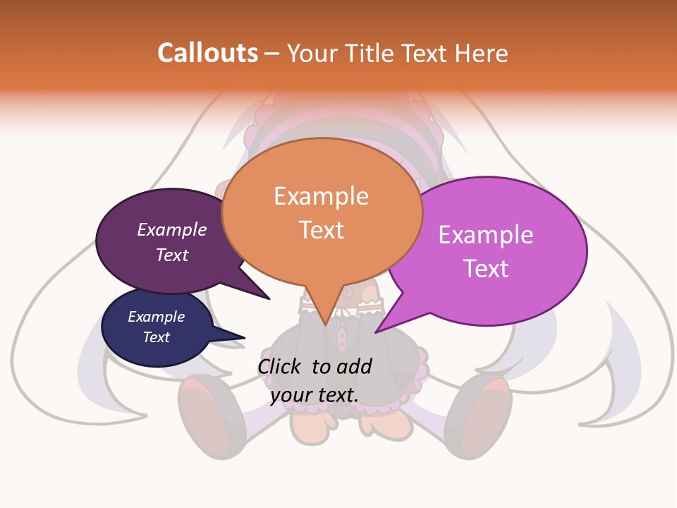 A Cartoon Girl With A Purple Hat And Sunglasses PowerPoint Template