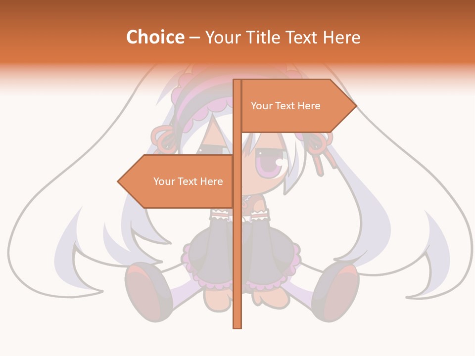A Cartoon Girl With A Purple Hat And Sunglasses PowerPoint Template