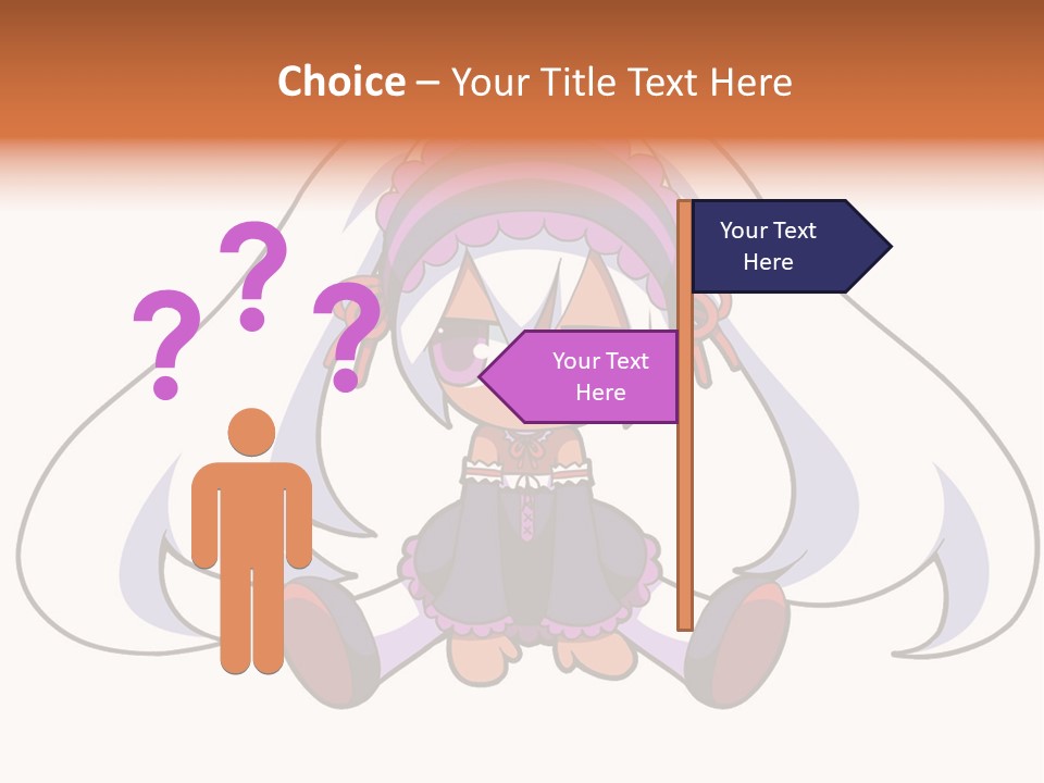 A Cartoon Girl With A Purple Hat And Sunglasses PowerPoint Template