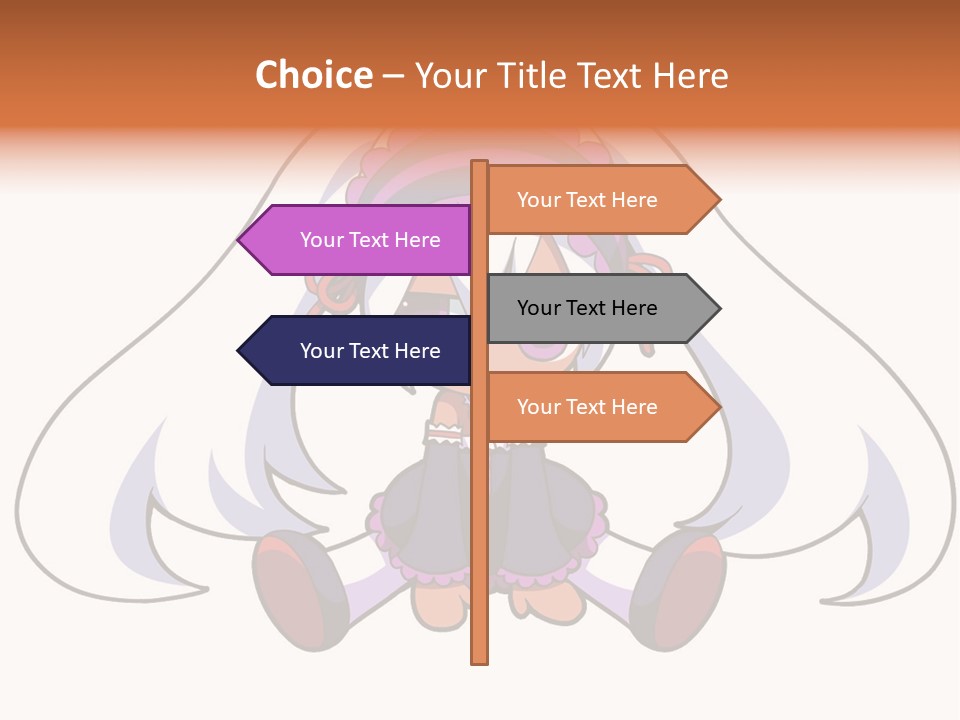 A Cartoon Girl With A Purple Hat And Sunglasses PowerPoint Template
