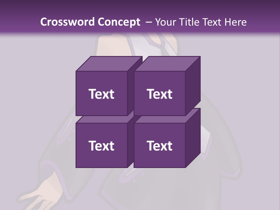 A Woman In A Short Skirt And Boots Is Standing In Front Of A Purple Background PowerPoint Template