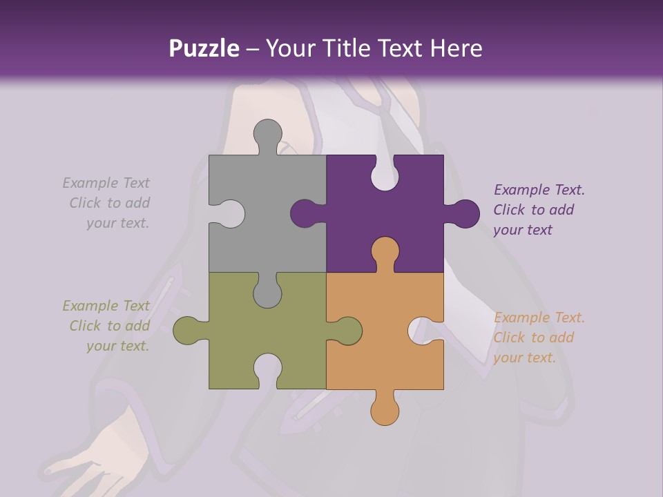 A Woman In A Short Skirt And Boots Is Standing In Front Of A Purple Background PowerPoint Template