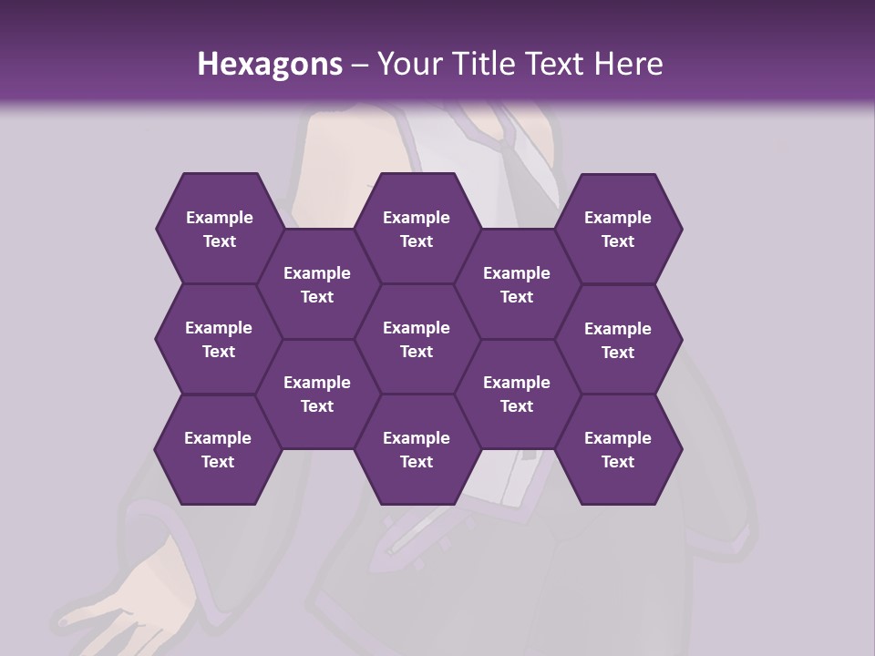 A Woman In A Short Skirt And Boots Is Standing In Front Of A Purple Background PowerPoint Template