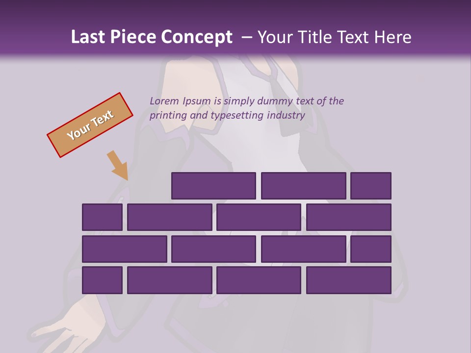 A Woman In A Short Skirt And Boots Is Standing In Front Of A Purple Background PowerPoint Template